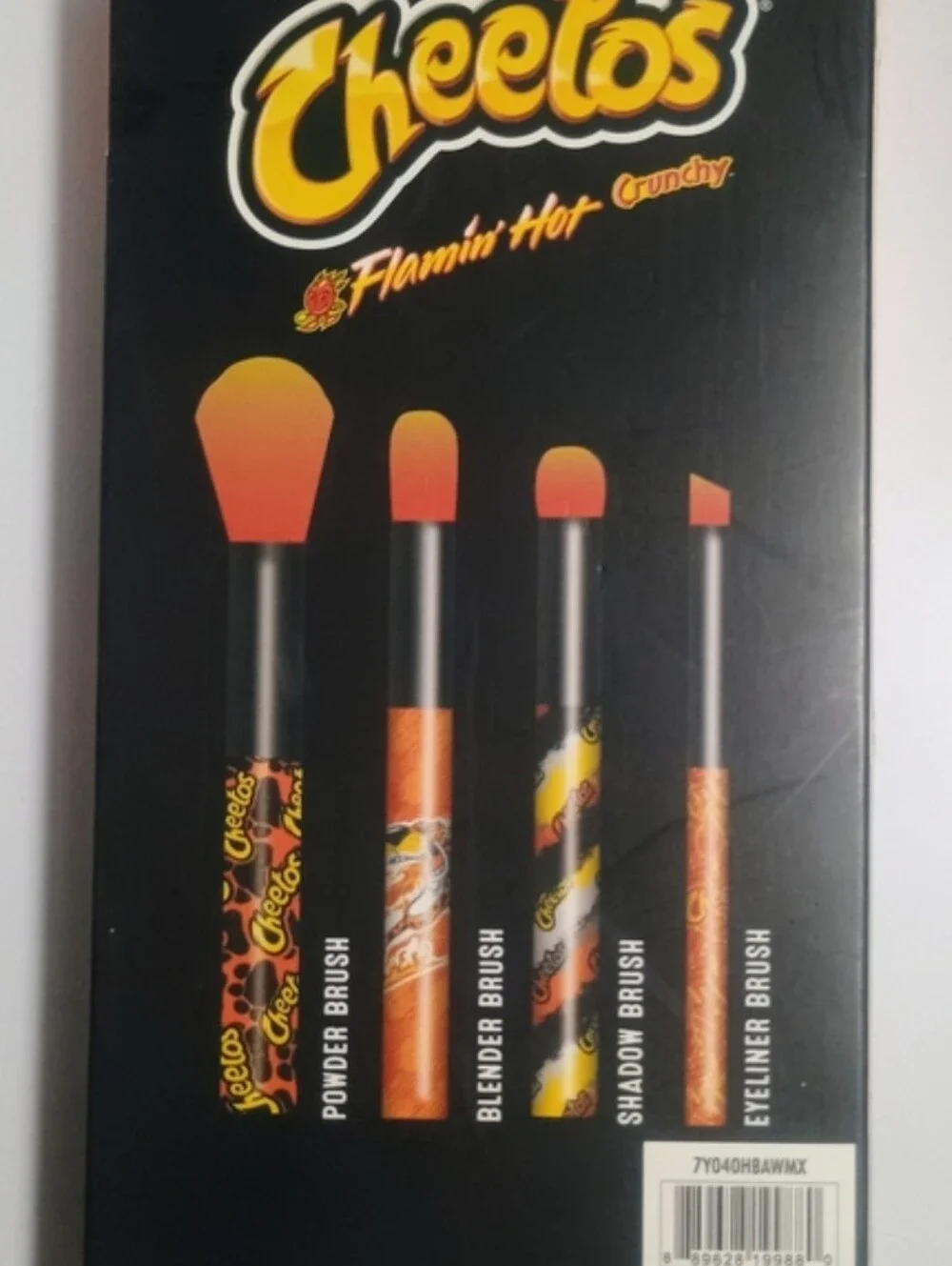 Cheetos Flamin' Hot Cosmetic Brush Set - Orange & Black